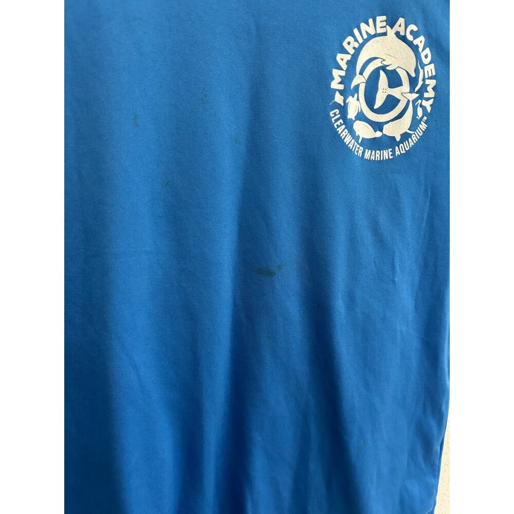 Port & Company Youth Marine Academy Performance Shirt Blue Sz M - Picture 4 of 10